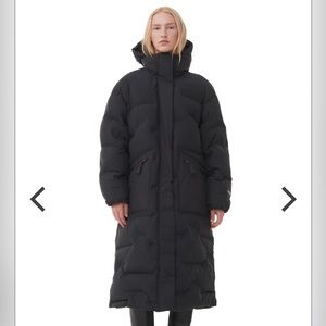 BRAND NEW GANNI BLACK HOODED PUFFER